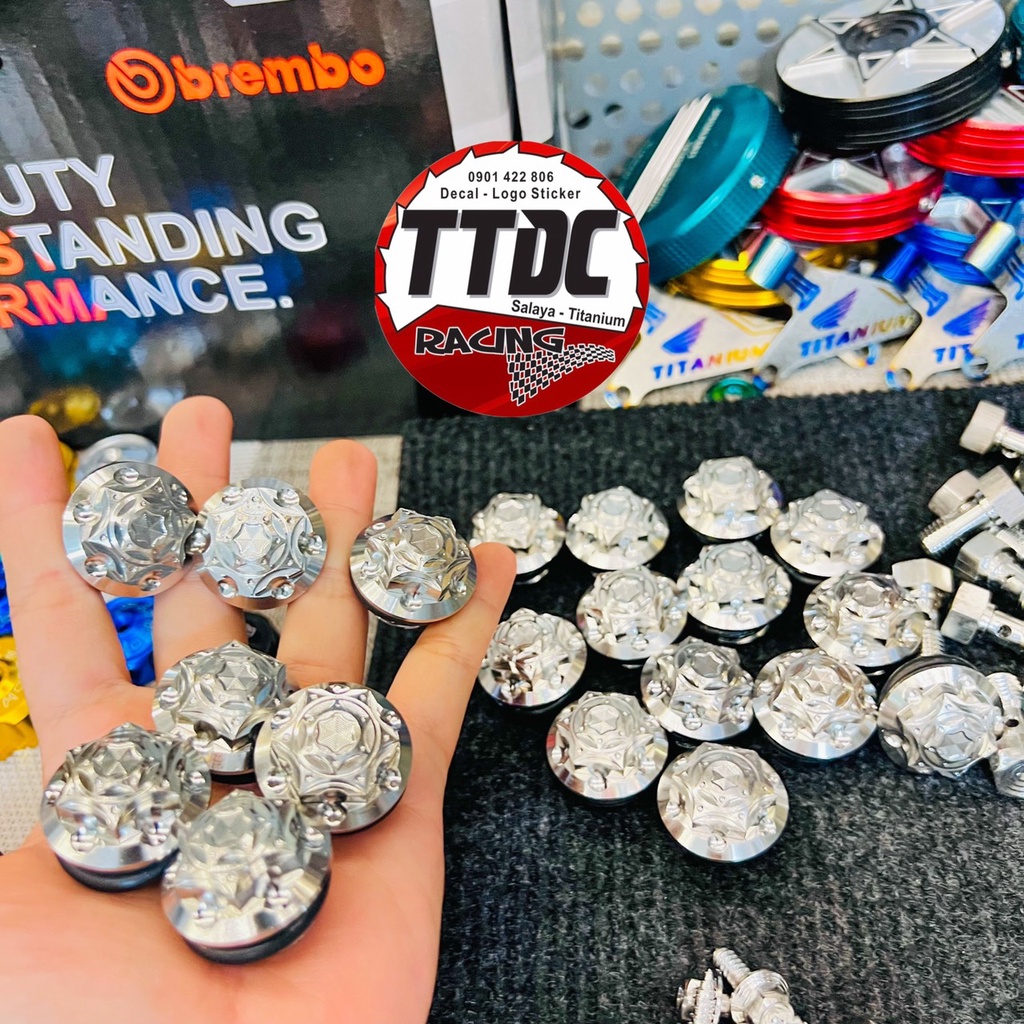 Ốc nắp nhớt salaya Honda/yamaha trụ bông s3 cực đẹp ✌