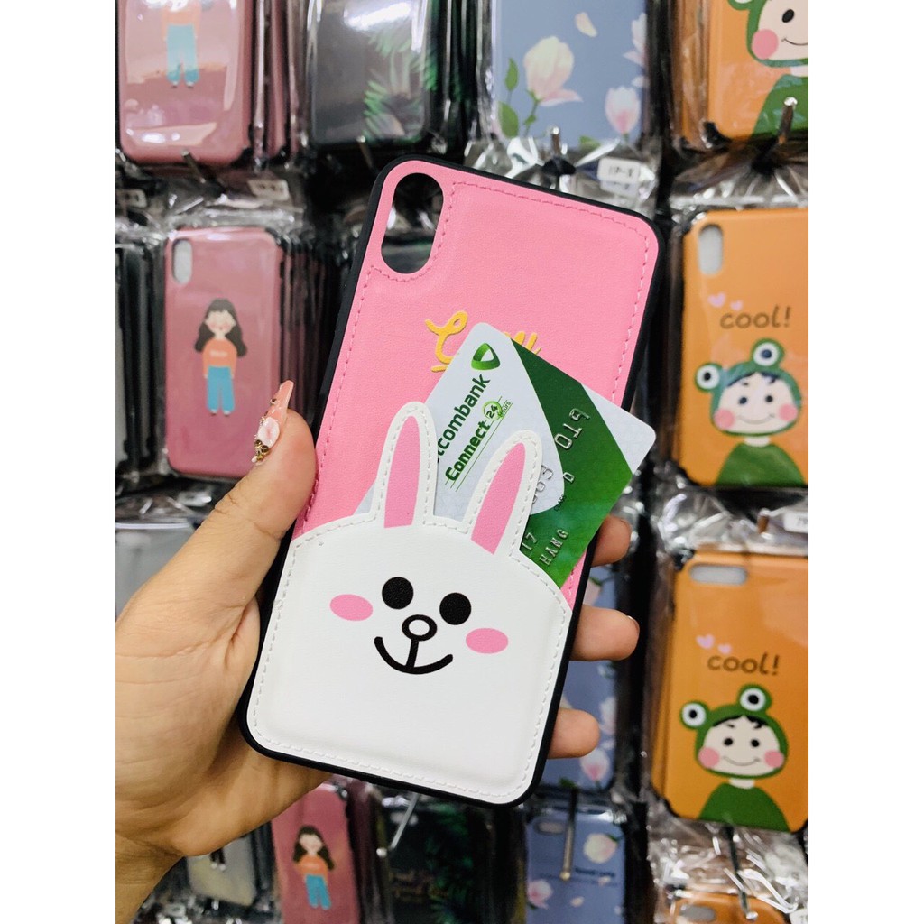 ốp lưng iphone kiêm ví tiện lợi hình gấu và thỏ ốp iphone đủ mã từ 6 đến xs max n70