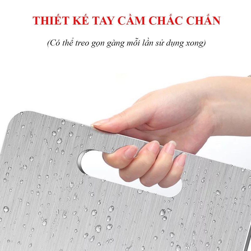 Thớt inox, cường lực, kháng khuẩn, vệ sinh dễ dàng, chống ẩm mốc, rã đông nhanh