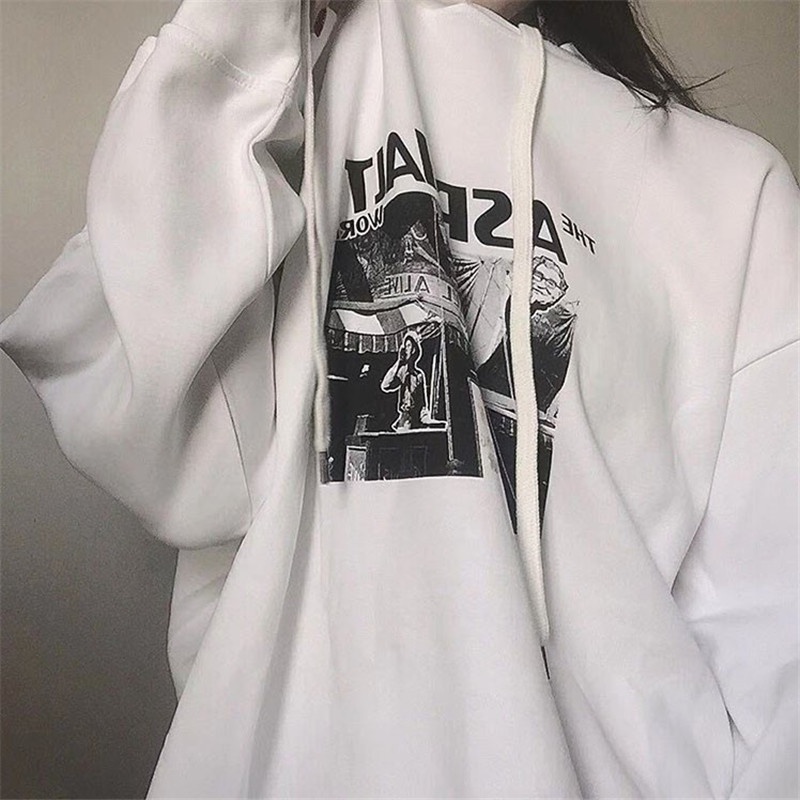 NRVP Áo Hoodie Dáng Rộng Thời Trang Hàn Quốc 2022 Dành Cho Nữ