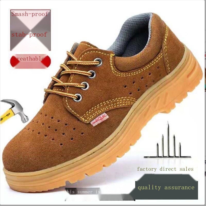 Giày Bảo Hộ Lao Động Mũi Thép Trọng Lượng Nhẹ Chống Va Đập Chống Vỡ Thoáng Khí Cho Nam