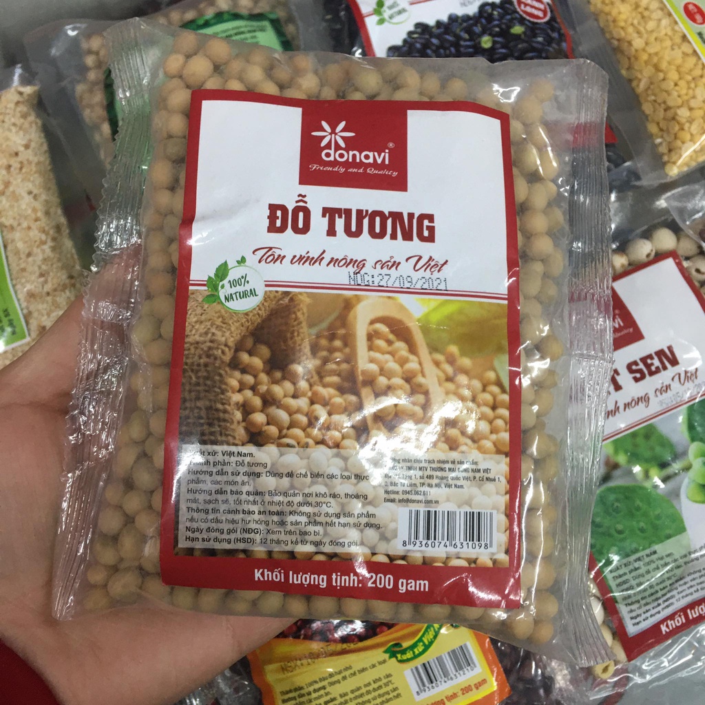 Đỗ tương nguyên hạt Donavi gói 200g
