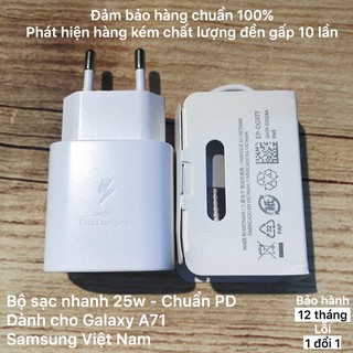 Bộ Sạc Nhanh 25W cho Samsung A71 - Chuẩn PD - Samsung Việt Nam