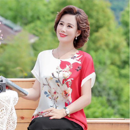 [KÈM ẢNH VIDEO THẬT] Đồ bộ trung niên cao cấp sang trọng kiểu đẹp, đồ bộ ống rộng chất liệu lụa in 3D mề