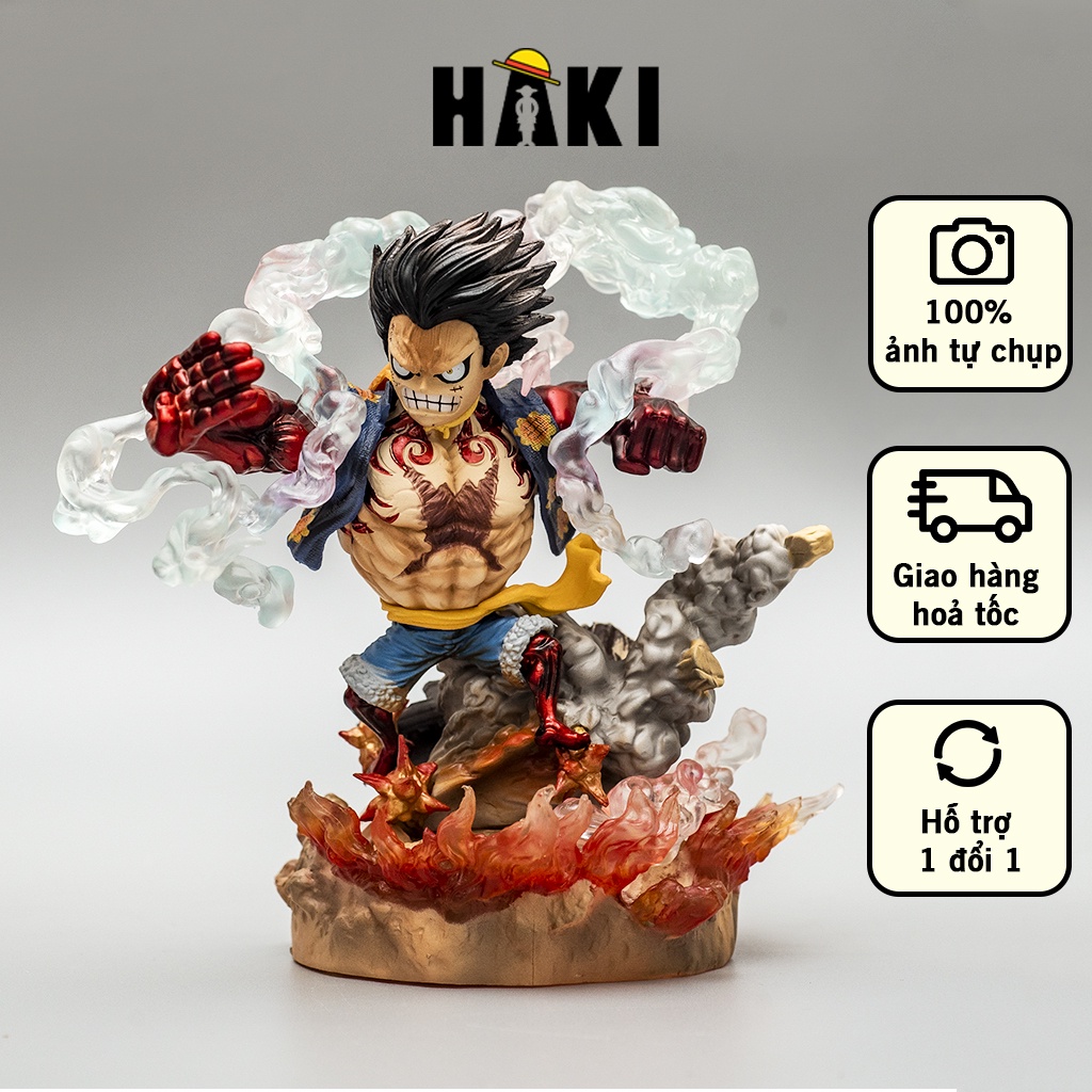 Mô hình One Piece Luffy Gear 4 Bounce Man LF04 cao 16cm mô hình One Piece Figure Luffy băng Mũ Rơm Haki Shop