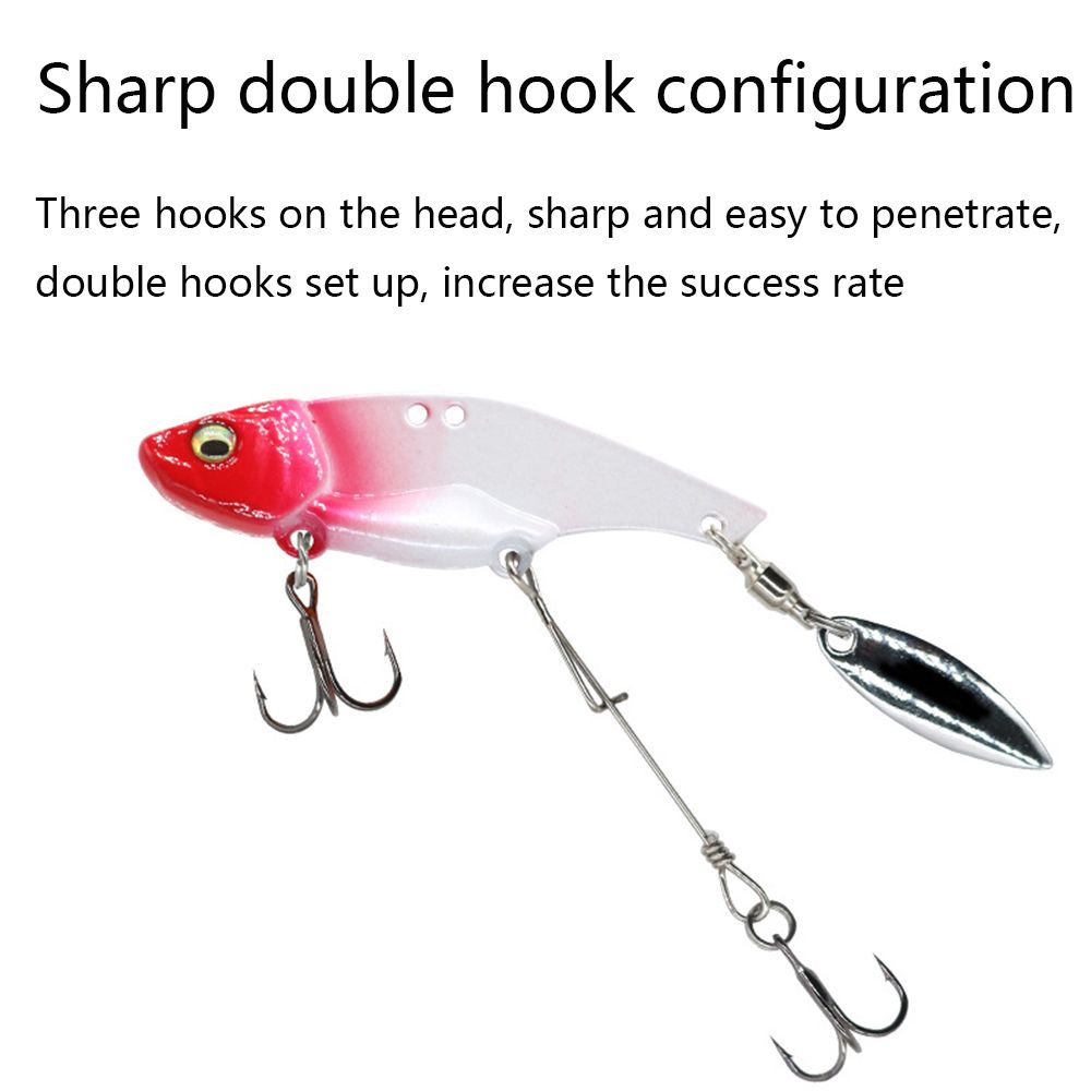 Mồi Câu Cá Nhân Tạo 11/15g Bằng Kim Loại Có Móc Xoay Nhiều Màu Sắc