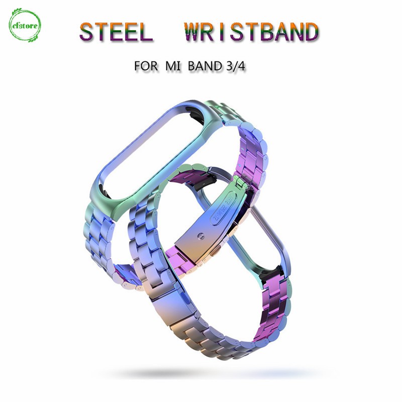 Dây kim loại 10 màu thay thế cho Xiaomi Mi Band 3/4