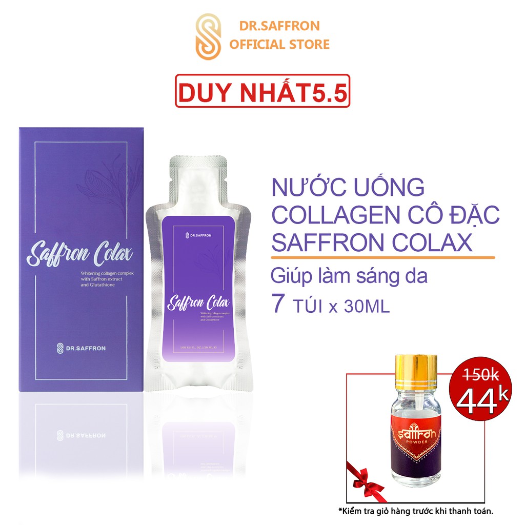 Collagen cô đặc Saffron Colax dạng nước hộp 7 túi x 30ml/túi