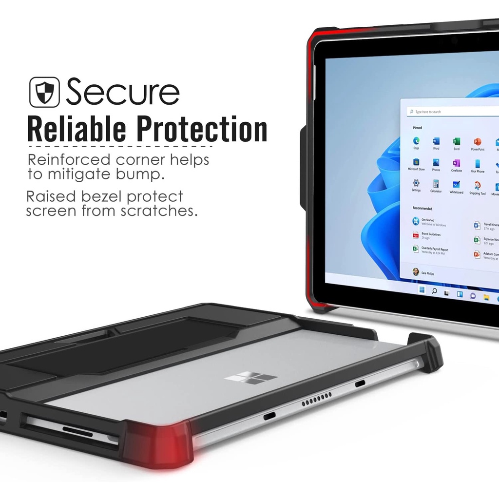 Bao da máy tính bảng có ngăn đựng bút và dây đeo tay cho Surface Go 3 2021/Surface Go 2 2020/ Surface Go 10&quot;