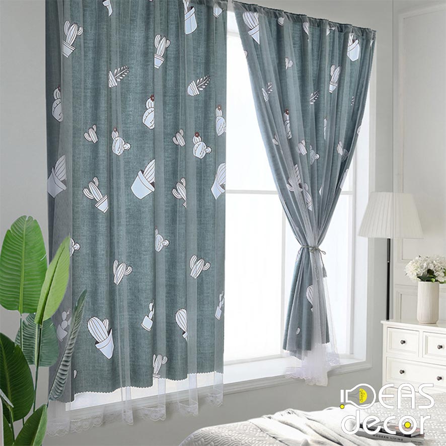 Rèm cửa sổ tự dính Bắc Âu hiện đại size nhỏ, màn che chống nắng, trang trí phòng cá nhân, couple room - Ideas Decor