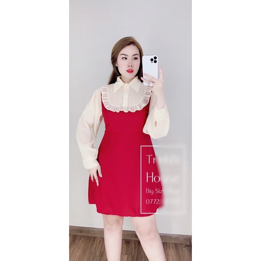 Đầm dán xoè bigsize kim ngân 50 đến 90kg