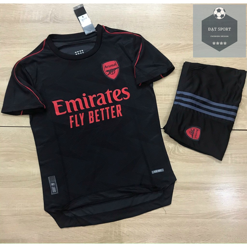 Bộ Áo Đấu ❌RẺ VÔ ĐỊCH ❌ Set CLB ARSENAL ĐEN 2021/22  . Hàng SPF THAILAN -  chuẩn thi đấu. CAM KẾT 100% Y HÌNH