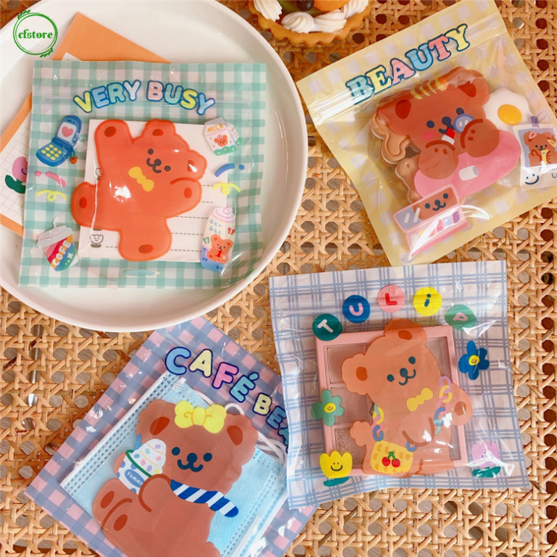 CF Cute Bear Travel Accessories Snacks Airtight Bag Girls Food Biscuit Candy Small Size Packet Candy Gift Bag