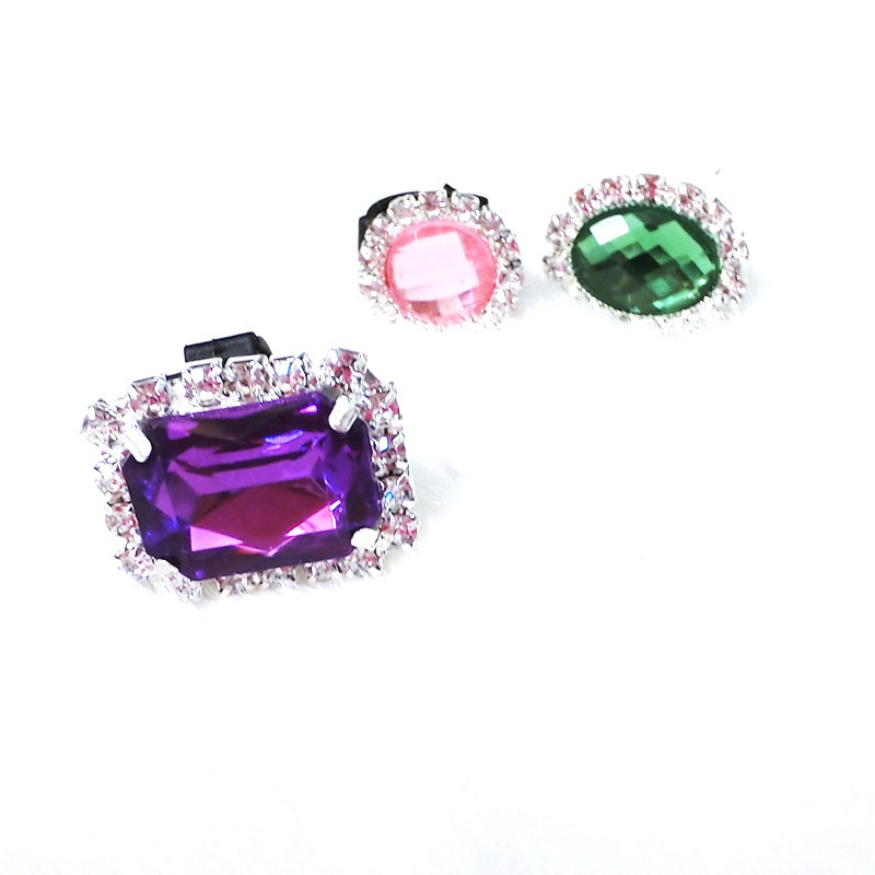 1 Phụ Kiện Trang Trí Dây Giày Đính Đá Sáng Lấp Lánh Xinh Xắn