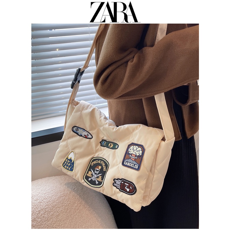 Túi Xách Tote Vải Zara Cỡ Lớn Thời Trang Thu Đông Dành Cho Nữ 2022