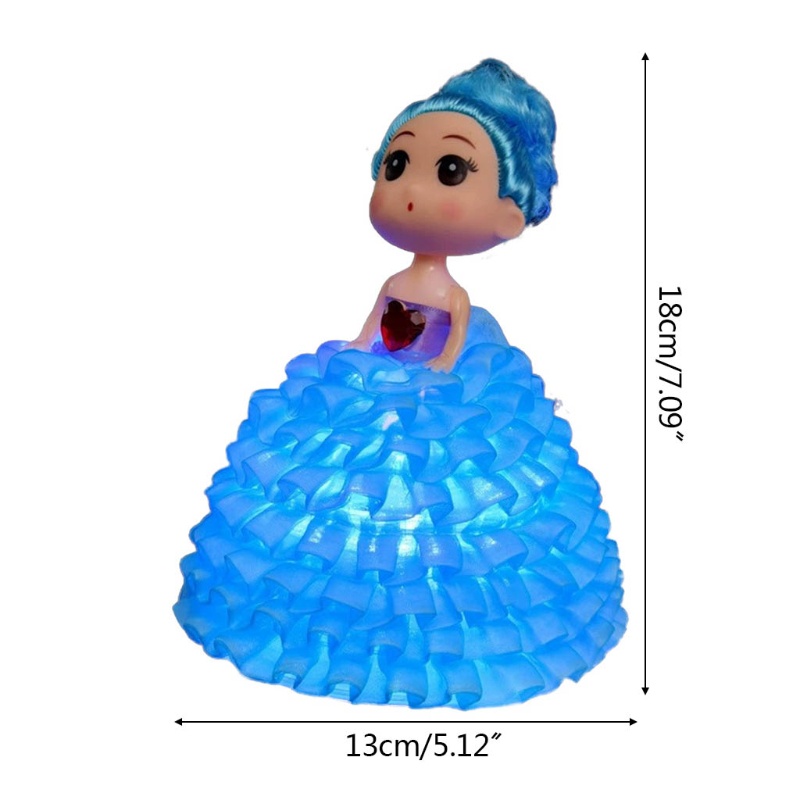 Búp Bê Công Chúa Phát Sáng WMMB 7inch Dễ Thương Trang Trí Nhà Búp Bê