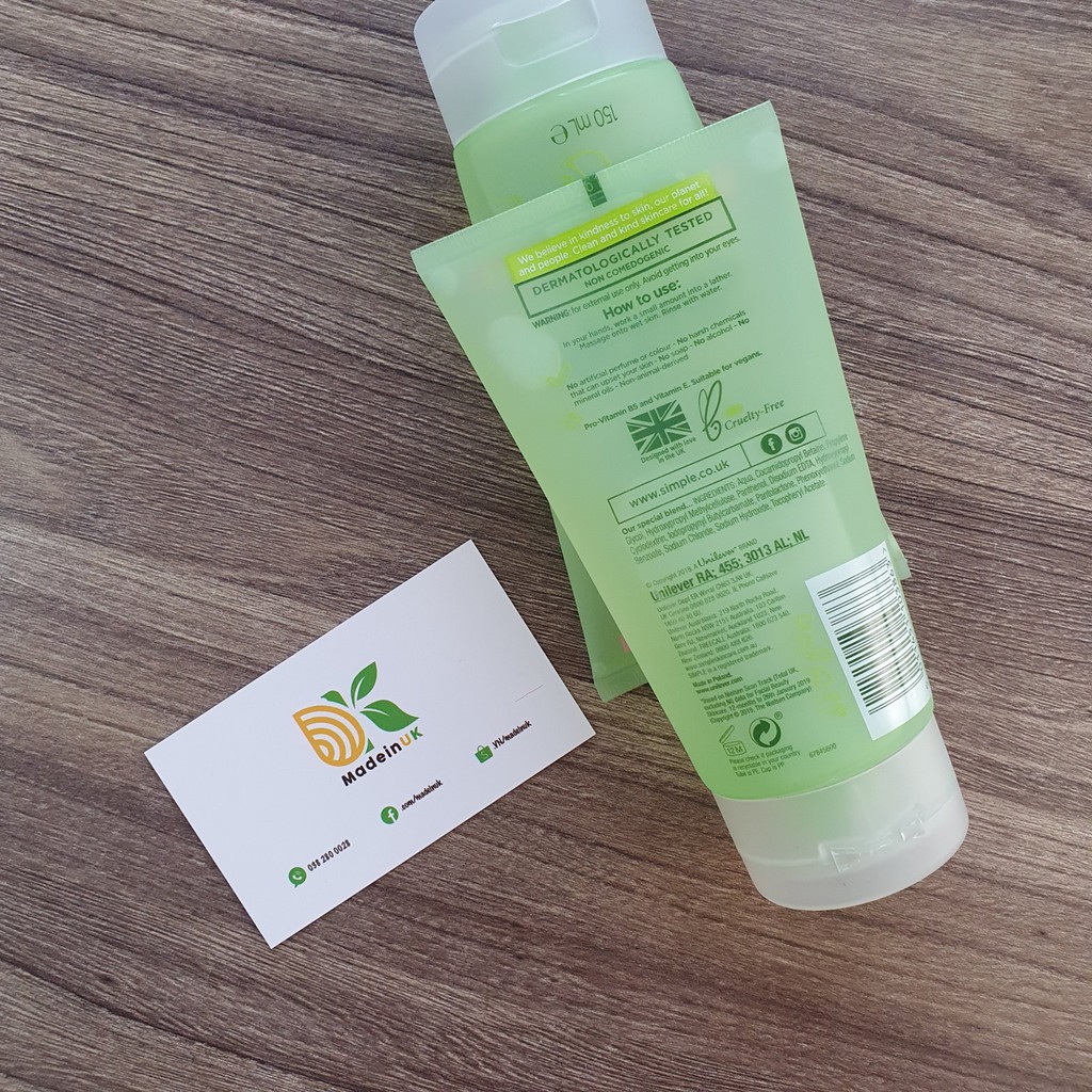 [ BAO BI MỚI] Sữa rửa mặt Simple KIND TO SKIN REFRESHING FACIAL WASH | BigBuy360 - bigbuy360.vn