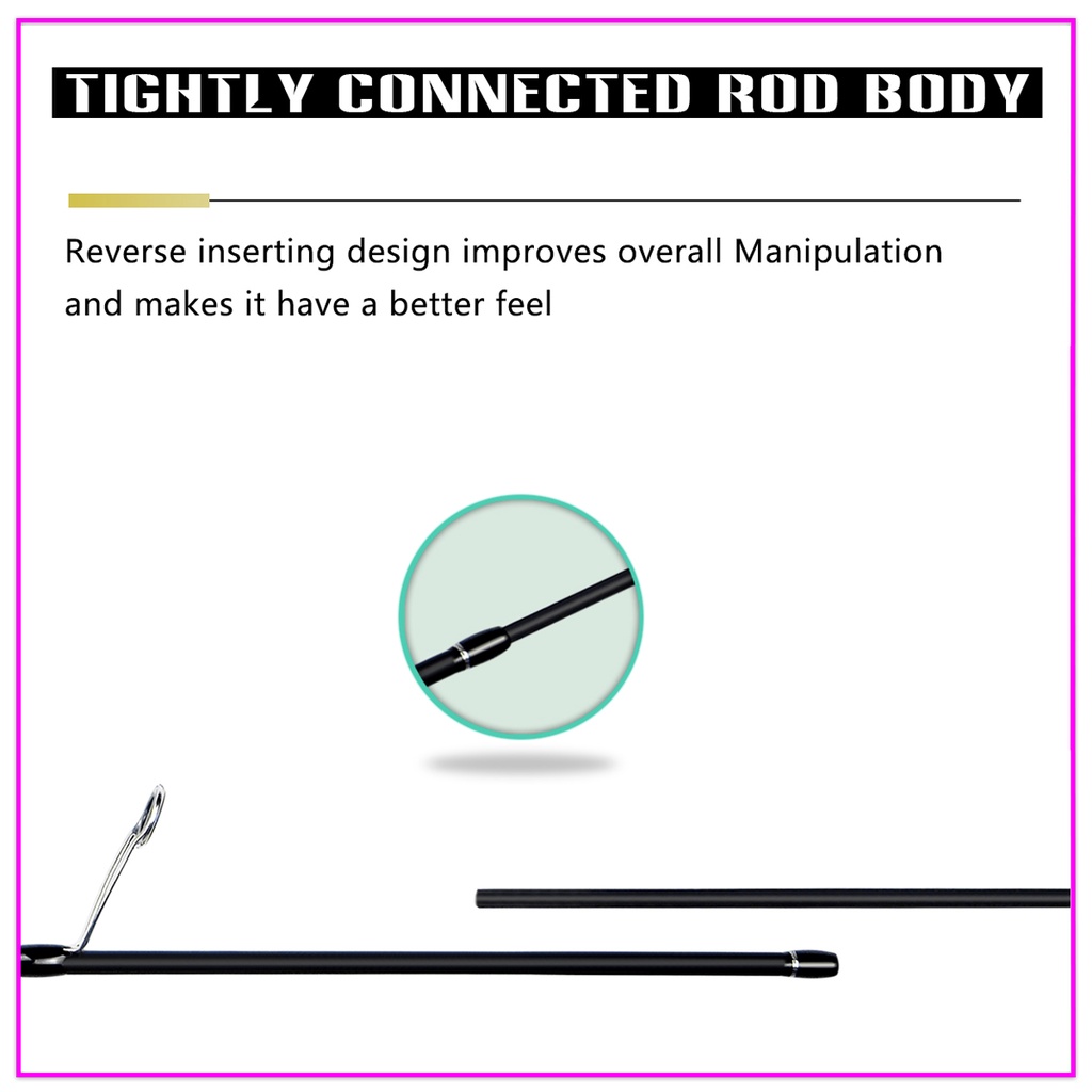 Cần Câu Cá 1.5M / 1.68M / 1.8M / 1.98M / 2.1M  Bằng Sợi Carbon Siêu Nhẹ Chất Lượng Cao