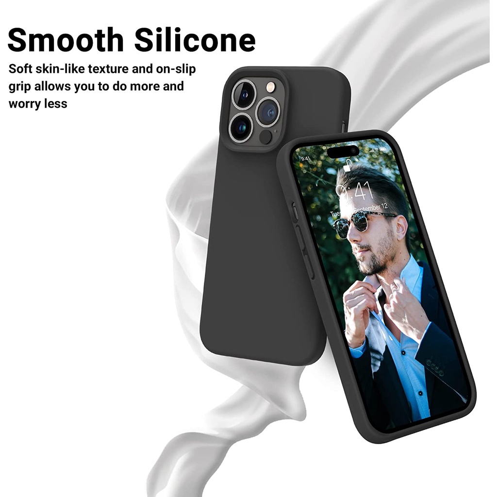 Ốp lưng silicon case Memumi Liquid cho iPhone 14 Pro Max  siêu mỏng 0.3mm - hotphukien phân phối
