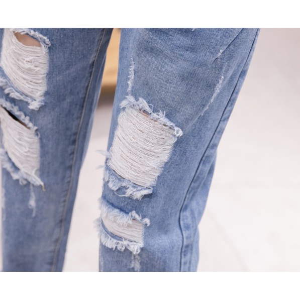 Quần Yếm Jean Nữ ★FREESHIP★ Quần Bò Mài Gối, 5 Túi .Mẫu Đẹp, Cá Tính, Hàng order Quảng Châu Cao Cấp - B42