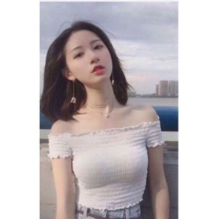 Áo nhúng bẹt vai tay ngắn u016030