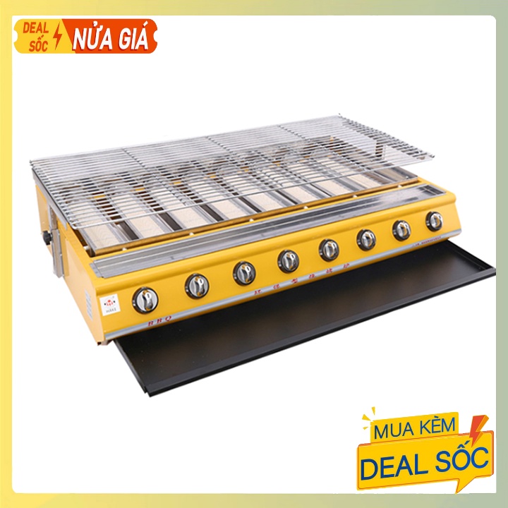 Bếp Nướng Hàu, Hải Sản, BBQ 8 Đầu Đốt Bằng Ga ET-K288