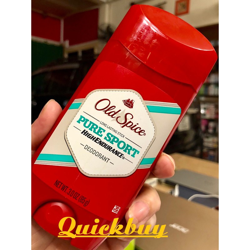 Lăn khử mùi nam Old Spice Pure Sport High Endurance 85g - 63g Hộp đỏ