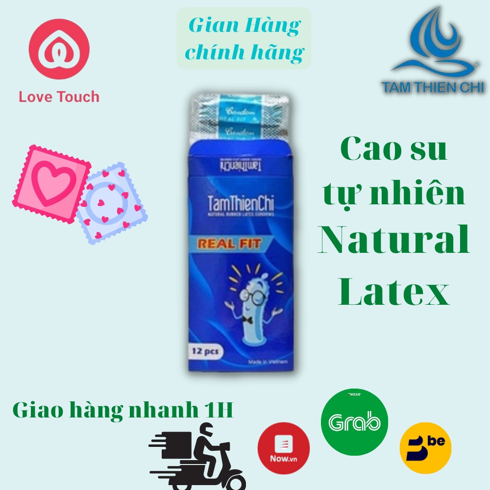Bao cao su Tâm Thiện Chí Real Fit 49mm hộp 12 chiếc