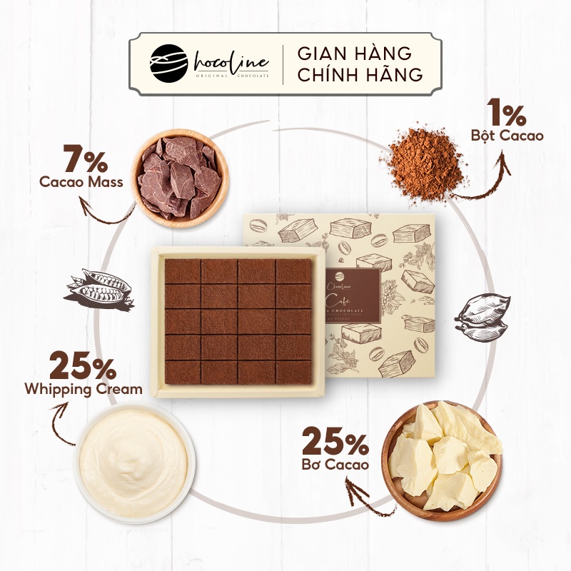 Socoline Chocoline Combo 3 hộp fullsize  Vị Cà Phê, Vị Baileys, Vị Sữa Milk Choc - Hàng Chính Hãng