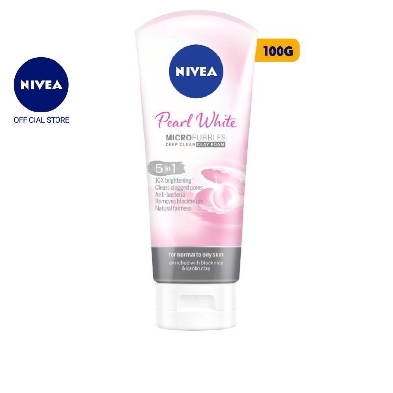 Sữa Rửa Mặt Mờ Vết Thâm Và Dưỡng Trắng Bùn Khoáng Nivea Extra White 100g mẫu mới