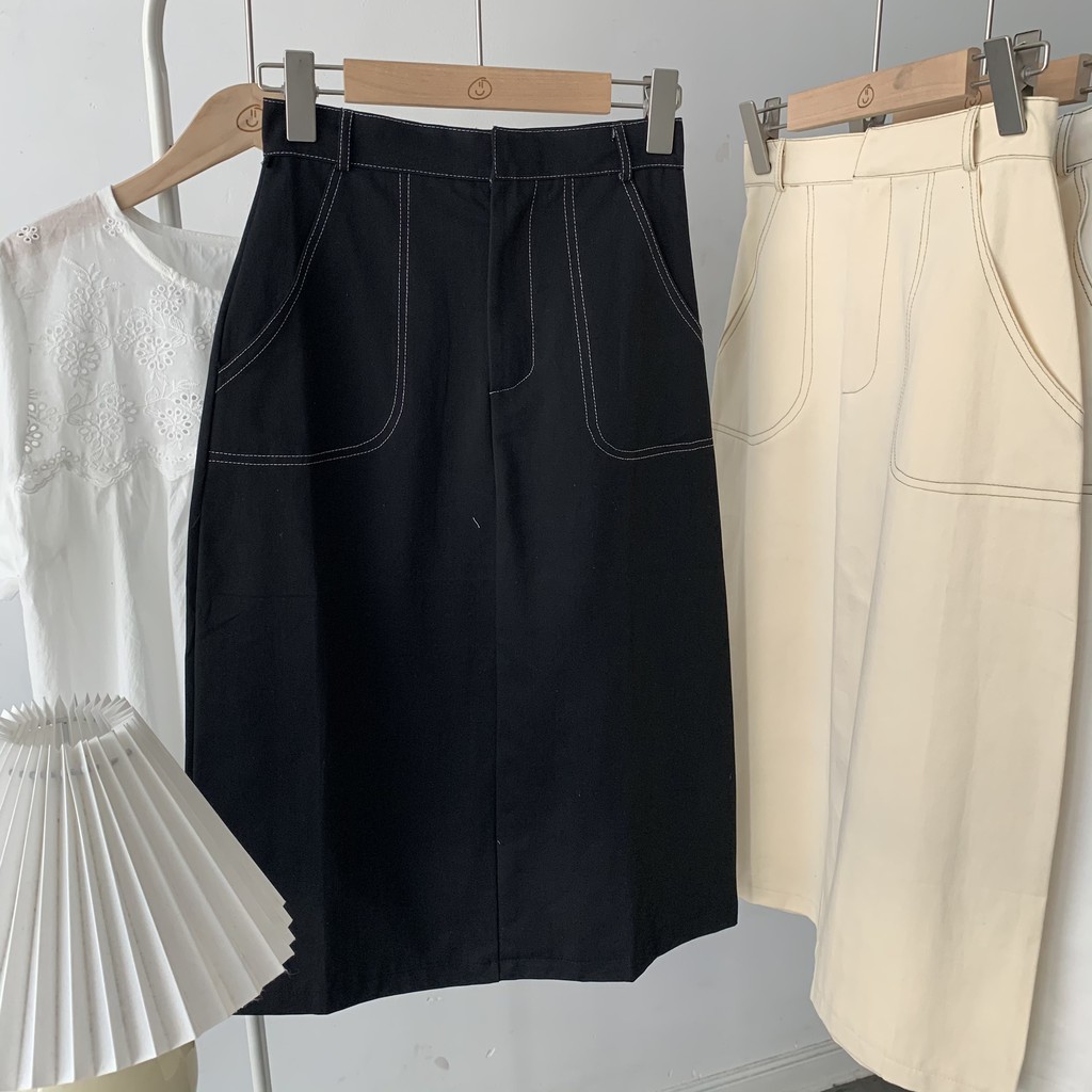 [Mã FADIRECT20 giảm 20K đơn 150K] Chân Váy Kaki Basic Suông Dài | BigBuy360 - bigbuy360.vn