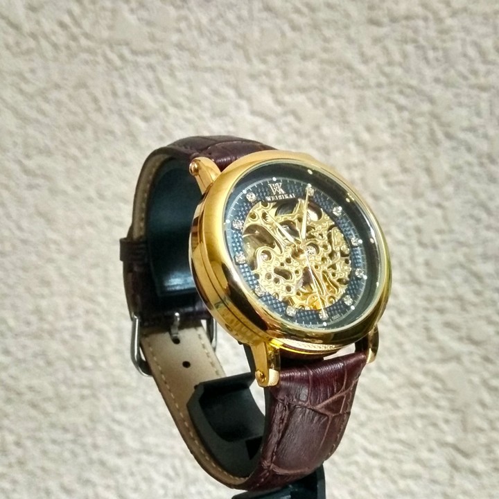 Đồng hồ cơ nam WEISIKAI dây da lộ máy chính hãng | BigBuy360 - bigbuy360.vn