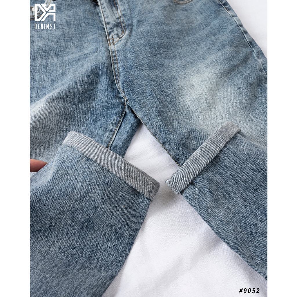 Quần Jeans Nam Xanh Đá Cao Cấp DENIMST 9052 Dáng Carrot Fit