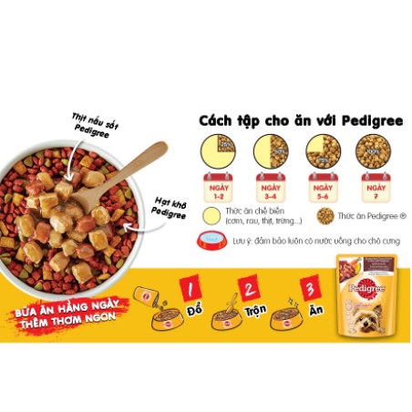 Pedigree Thức ăn chó con vị gà &amp; trứng sữa túi 400g