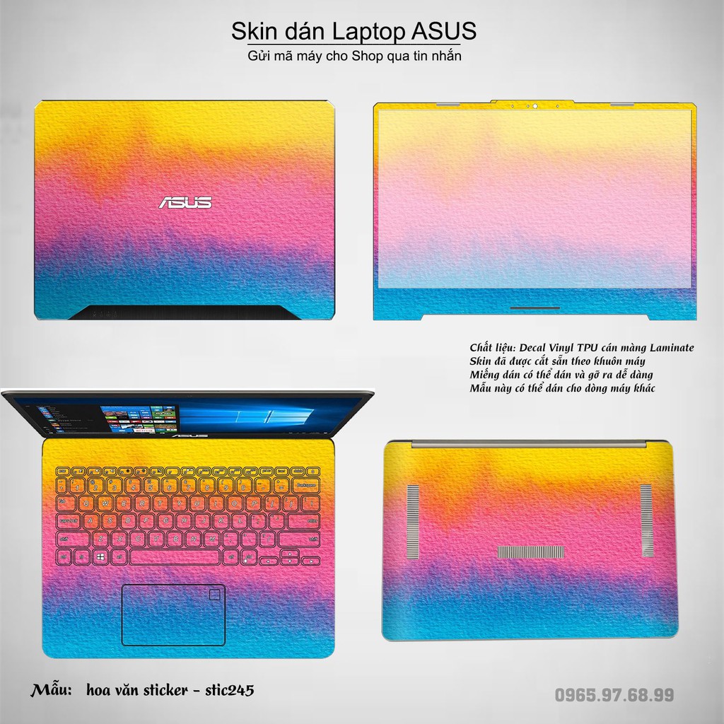 Skin dán Laptop Asus in hình Hoa văn sticker nhiều mẫu 40 (inbox mã máy cho Shop)