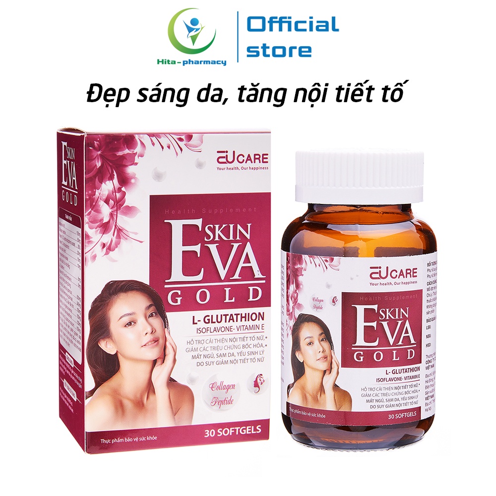 Viên uống tăng nội tiết tố nữ Skin Eva Gold EUCARE giảm nám sạm da, khô da, khô hạn - 30 viên | BigBuy360 - bigbuy360.vn