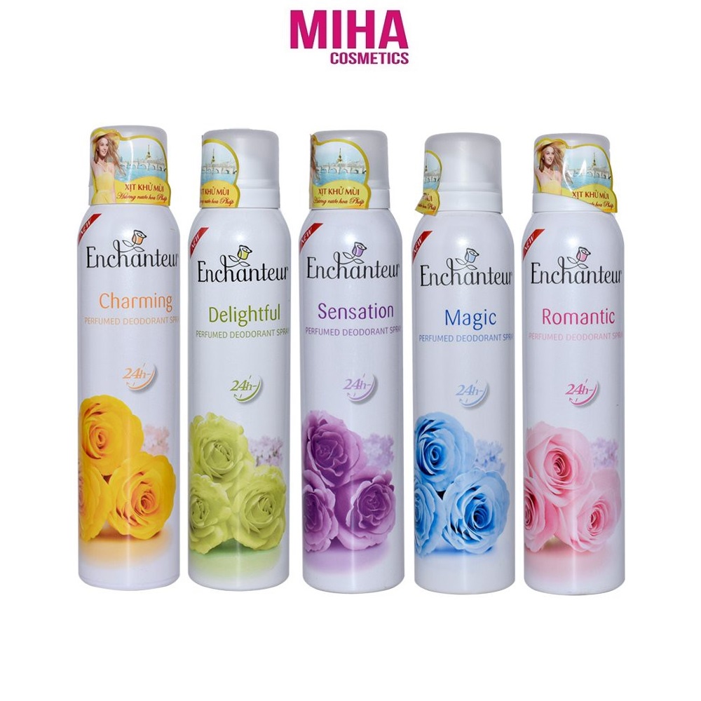 Xịt Khử Mùi Nữ Hương Nước Hoa Enchanteur 150ml