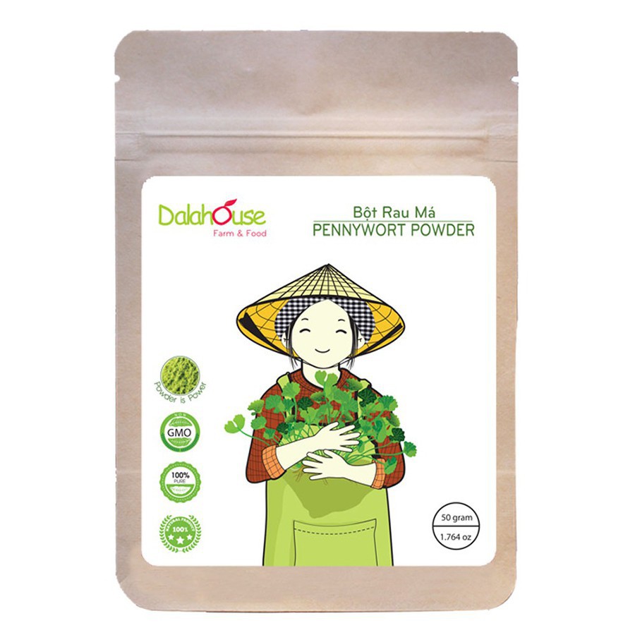 Bột rau má Dalahouse nguyên chất thanh lọc cơ thể 50gr