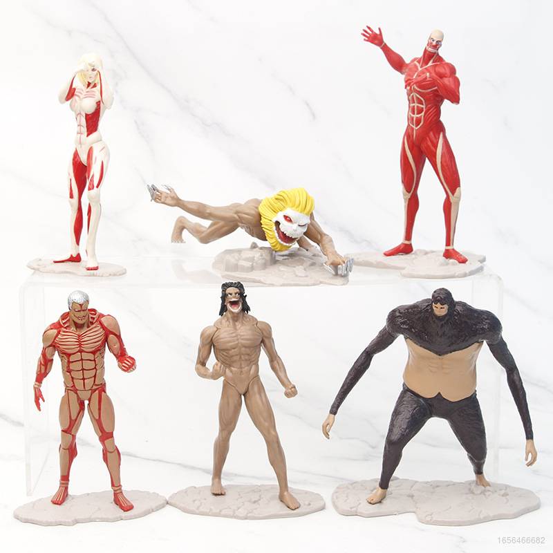 Set 6 Mô Hình Nhân Vật Phim Hoạt Hình Attack On Titan