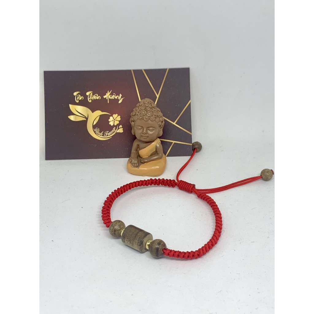 VÒNG TAY CHỈ ĐỎ MIX TRẦM HƯƠNG (NAM)