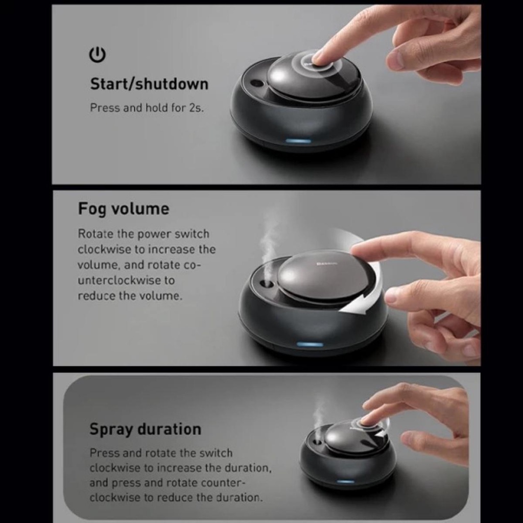 Bộ Lọc Không Khí Xe Hơi Khuếch Tán Hương Nước Hoa, pin 700mAh, Type C 5V, đèn led, kèm 2 chai tinh dầu- LVC018