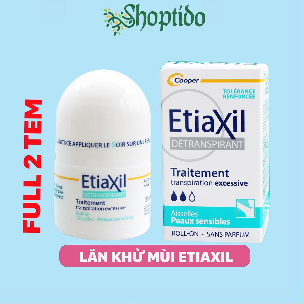 Lăn khử mùi Etiaxil hỗ trợ cải thiện mùi hôi hiệu quả chính hãng Pháp 15ml NPP Shoptido