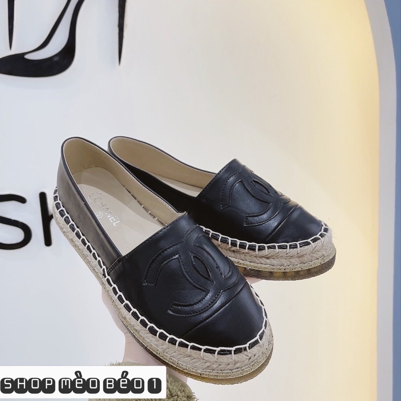 Giày lười đế cói da mờ fullbox