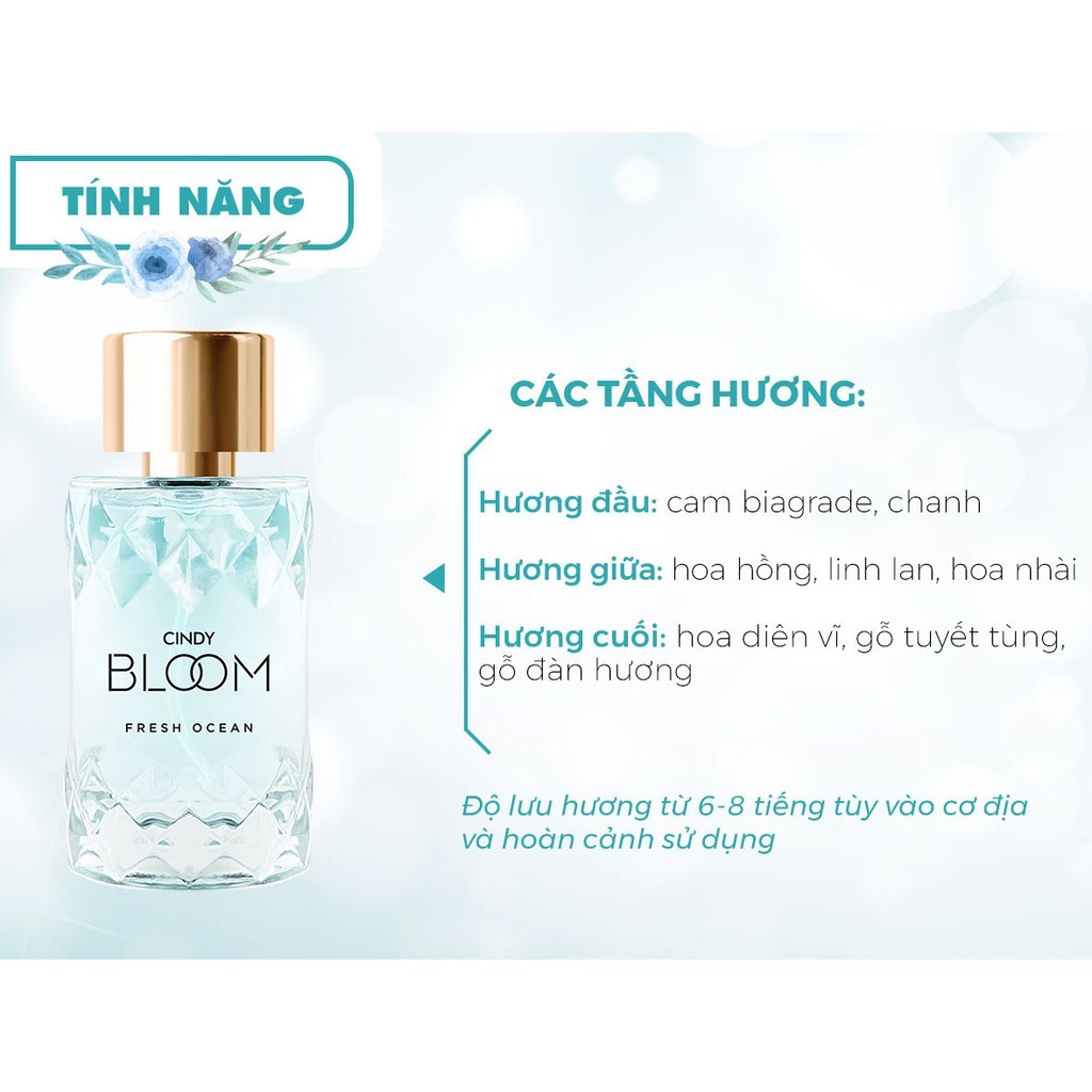 (50ml- 4 mùi)-Nước hoa cao cấp Cindy Bloom