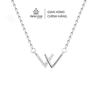 Dây Chuyền Nữ Mặt Chữ W Chất Liệu Bạc Ta Minh Canh Jewelry