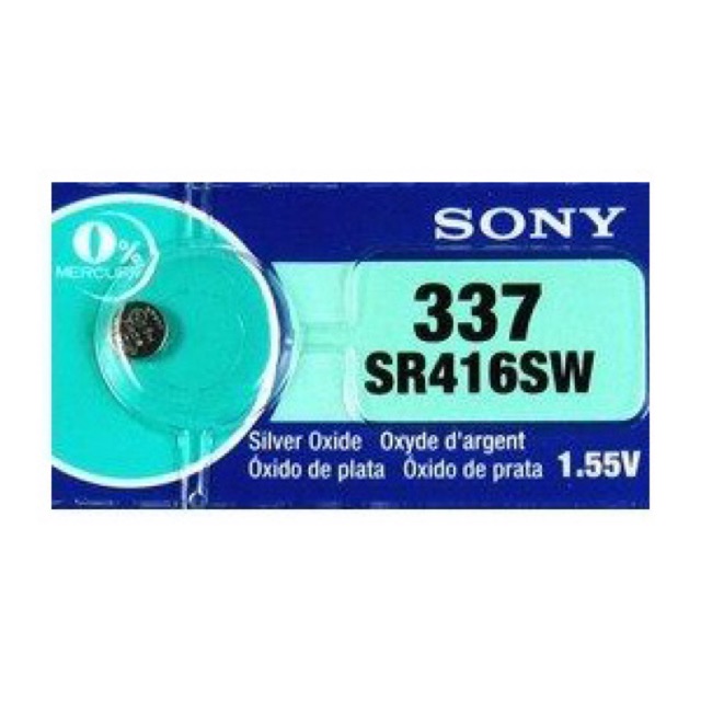 Pin Đồng Hồ SR416SW SR416 337 Sony Chính Hãng Vỉ 1 Viên Made in Japan