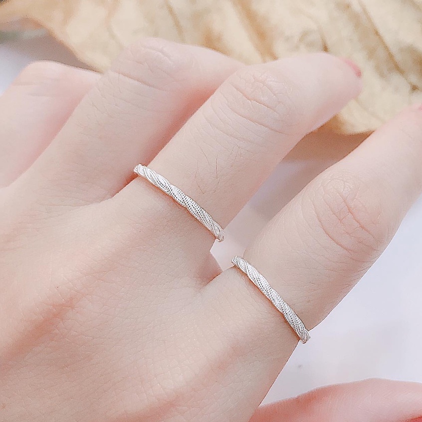 NHẪN NỮ BẠC TA XOẮN ĐƠN GIẢN KHÔNG GẮN ĐÁ