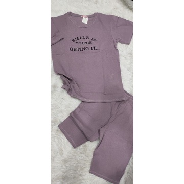 Bộ áo form rộng quần ngố thun cotton thái