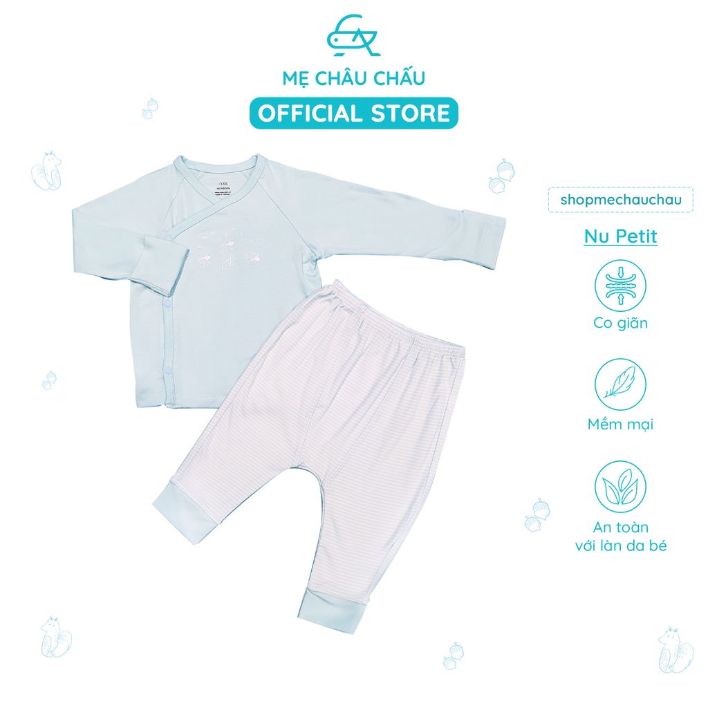 [FULL] Bộ Quần Áo Dài Tay Sơ Sinh Nous Cài Lệch Petit (Size Sơ Sinh Newborn NB)