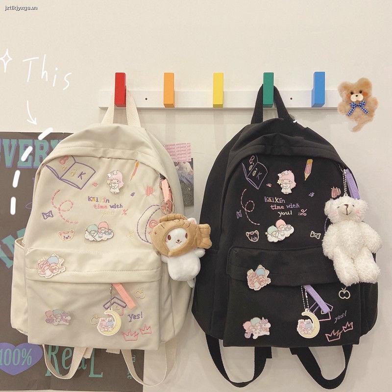 Ba Lô Đi Học Phong Cách Harajuku Hàn Quốc Dễ Thương Cho Nữ